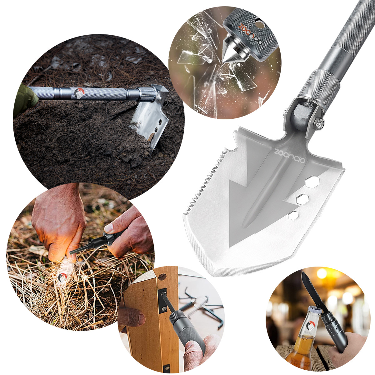 Miniatura 4 de Pala Táctica Camping Supervivencia Plega